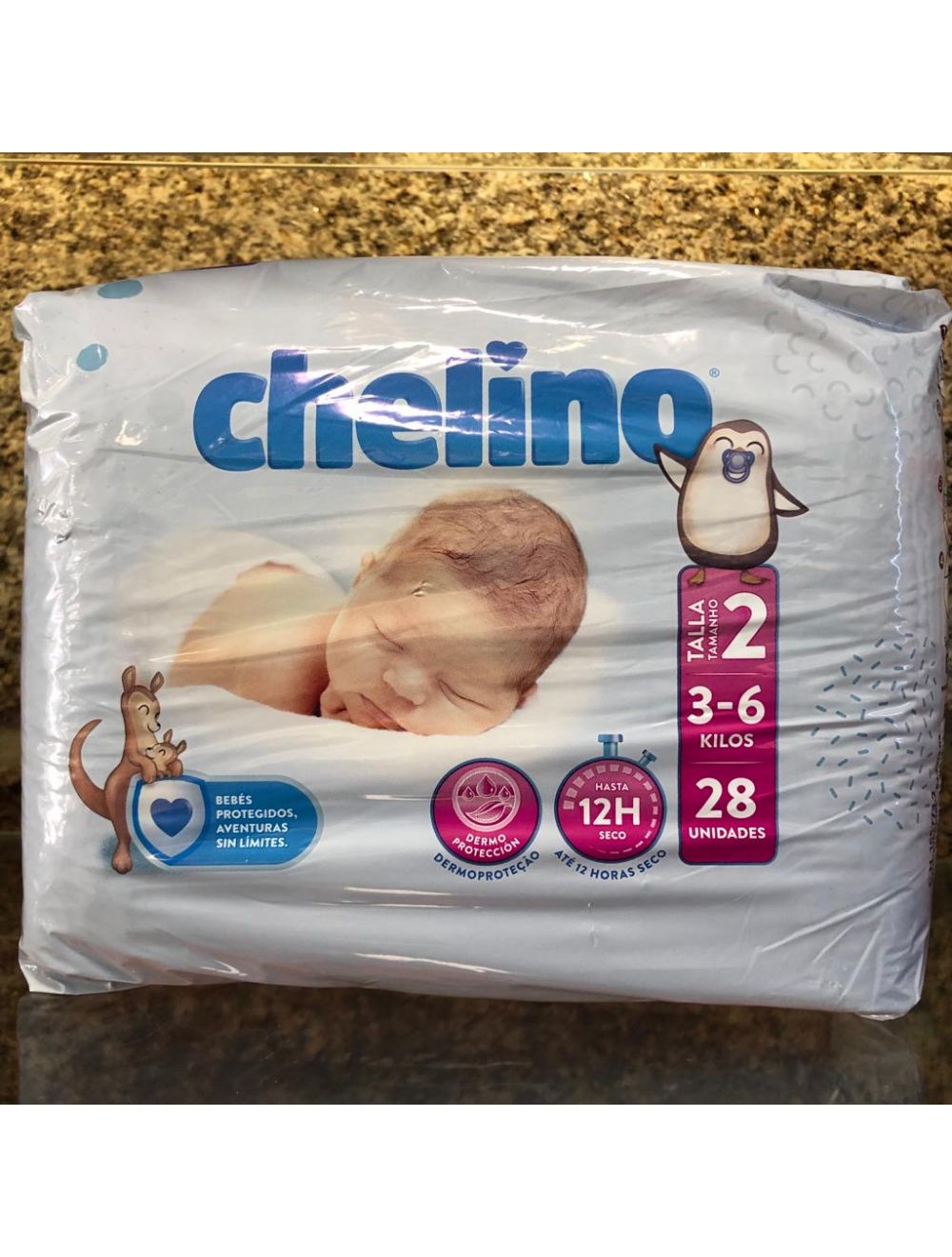 Chelino Nature Pañal Infantil Talla 2 (3-6 kg), 28 Unidades