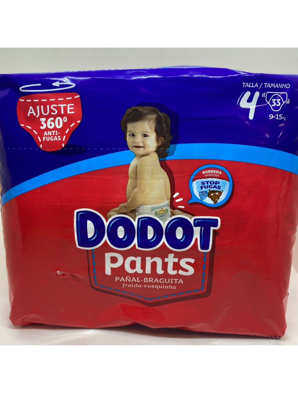 DODOT PANTS 9-15 KG TALLA 4 33 UNIDADES