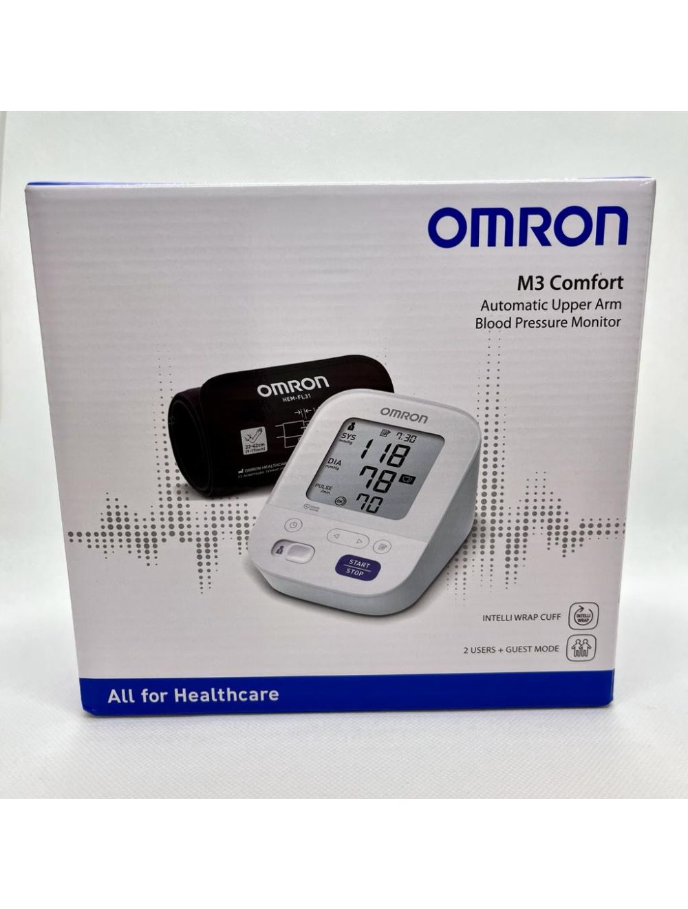 OMRON M3 Comfort - Tensiómetro de brazo, tecnología Intelli Wrap