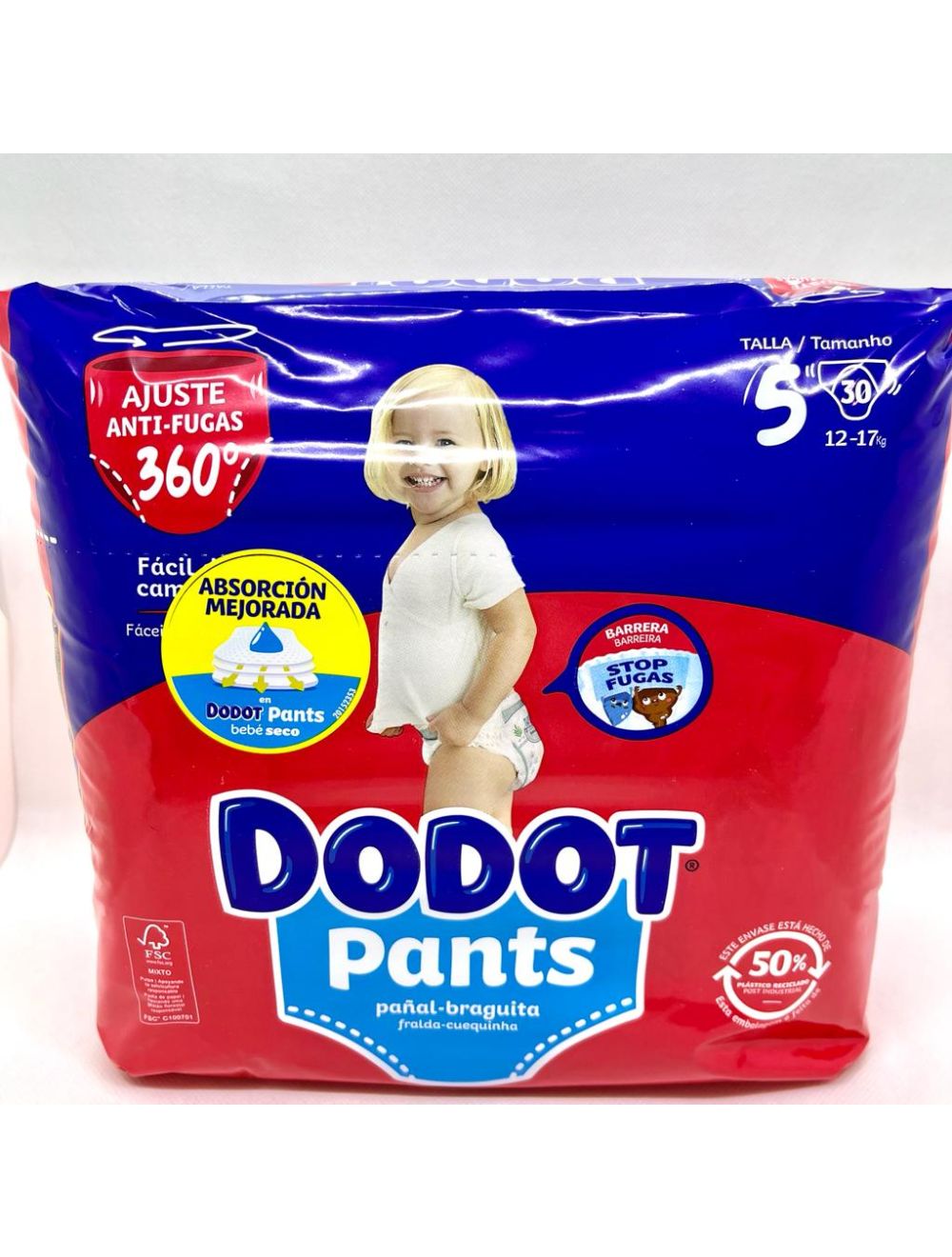 DODOT PANTS 12-17 KG TALLA 5 30 UNIDADES